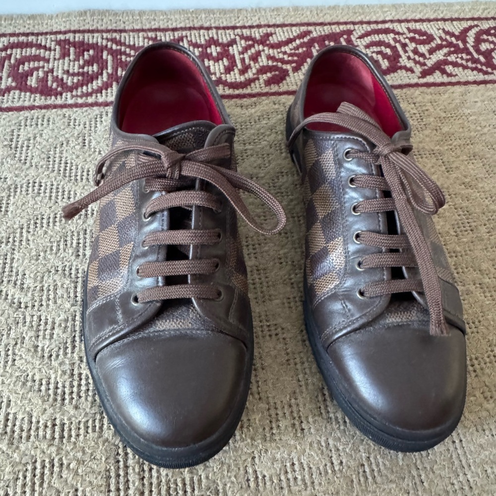 Louis Vuitton Brown Checkered Sneakers